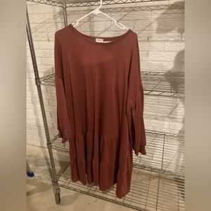 Ava James Brand Burnt Red Dress Size 3X